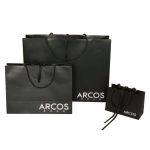 Luxury laminated paper bag black printing