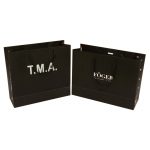 Luxury laminated paper bag black printing