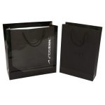 Luxury laminated paper bag black printing