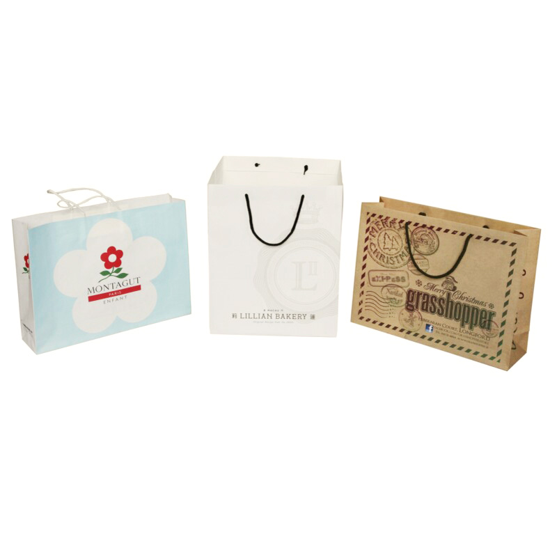 Kraft paper bag with cotton handle