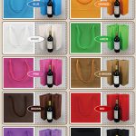 Custom logo wine bag 10 colours in stock
