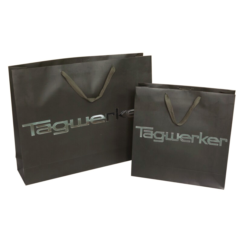 Luxury shopping carrier bag with hot foil