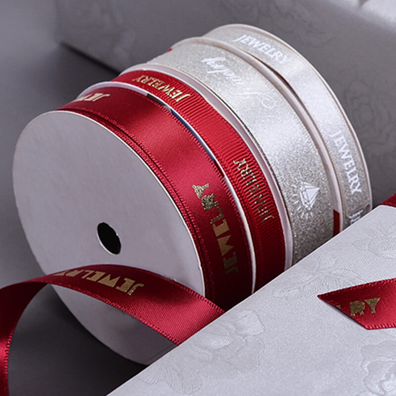 Customized logo satin ribbon tape luxury softly smooth ribbon