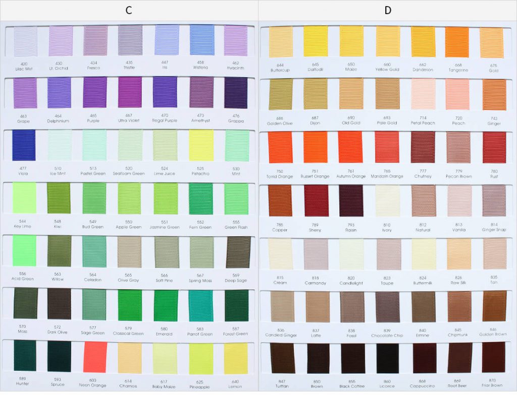 Ribbon color book