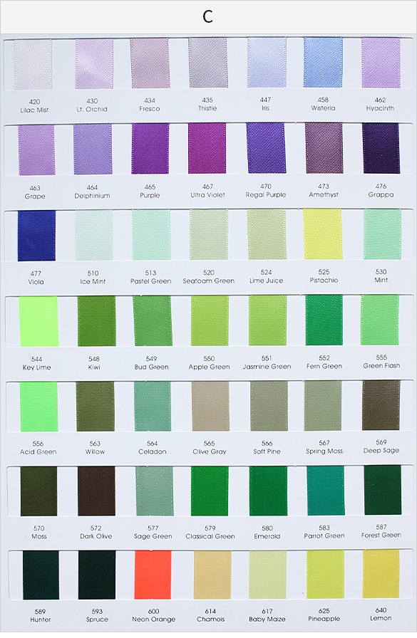 Ribbon color book